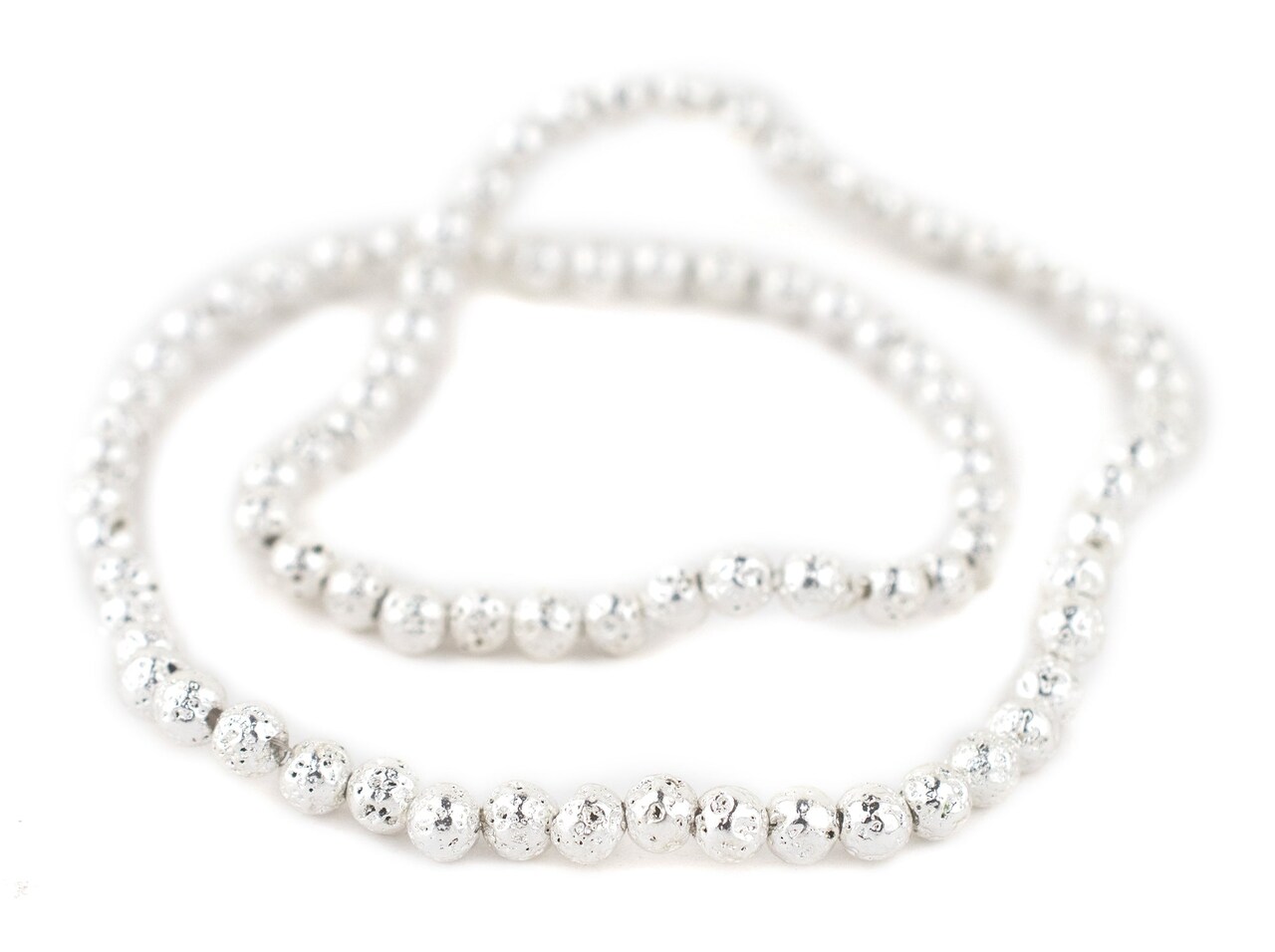 The Bead Chest® Metallic Electroplated Lava Beads, 15 Inch Strand, Available in 6 Colors